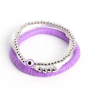 Rubber Disk Purple Bracelet